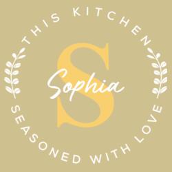 This Kitchen Seasoned with Love, Apron with Personalized Initial and Name - APR-004 Design
