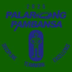 Palarong Pambansa 2025, DISCIPLINE, TEAMWORK, EXCELLENCE, Green Raglan Souvenir for Palarong Pambansa 2025 - PIN-004 2 Design