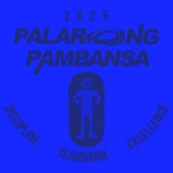 Palarong Pambansa 2025, DISCIPLINE, TEAMWORK, EXCELLENCE, Royal Blue Raglan Souvenir for Palarong Pambansa 2025 - PIN-004 4 Design