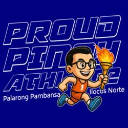 Blue Hoodie Jacket for Proud Pinoy Athlete, Palarong Pambansa 2025, Ilocos Norte - PIN-007 Design