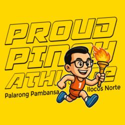 Yellow Hoodie Jacket for Proud Pinoy Athlete, Palarong Pambansa 2025, Ilocos Norte - PIN-007 Design