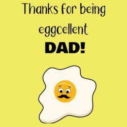 Thanks for being eggcellent DAD!, Father's Day Funny Shirt with Cliparts - FD-15 Design