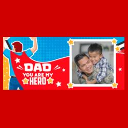 DAD your are my HERO, Inner Color Mug with Personalized Images, Perfect Gift for Father's Day - DPT1 Design