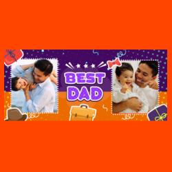BEST DAD, Inner Color Mug with Personalized Images, Perfect Gift for Father's Day - DPT7 Design