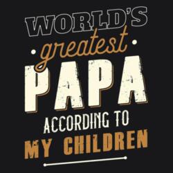 WORLD'S greatest PAPA according to my Children, Funny Retro Shirt for you DAD, Happy Father's Day - NAT-006 Design