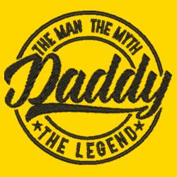 Daddy, THE MAN, THE MYTH, THE LEGEND, Embroidered Polo Shirt for Legendary Daddy, Happy Father's Day - EBD-0012 Design