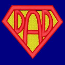 SUPER DAD, Embroidered Hoodie Jacket for SUPERDAD, Happy Father's Day - EBD-0007 Design