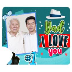 Dad I LOVE you, Mouse Pad for #1 Dad, Best Gift for Father's Day - DPT4 Design