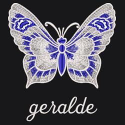 Embroidered Canvas Tote Bag with Personalized Name and Butterfly Design Design