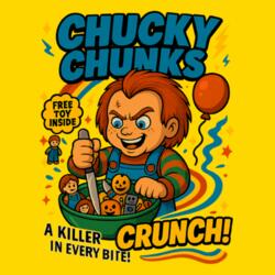 CHUCKY CHUNKS, A killer in Every Bite! CRUNCH!, Halloween Cereal Design, Halloween Shirt - HCE-002 Design