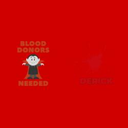 Blood Donors Needed, Inner Color Mug with Personalized Name, Halloween Mug Design - HMU-001 Design