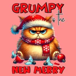 GRUMPY is the NEW MERRY, Sarcastic Shirt Design for Christmas - SCC-04 Design