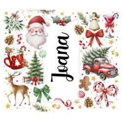 Christmas Background with Personalized Name - SLST-01 Design