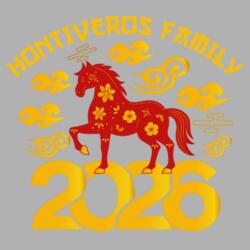 2026 Year of the Horse, New Year Shirt with Personalized Family Name - NYD-15 Design