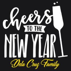 Cheers to the NEW YEAR, New Year Shirt with Personalized Family Name - NYD-09 Design