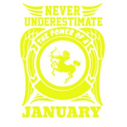 Never Under estimate The Power Of A Man Born in January Design