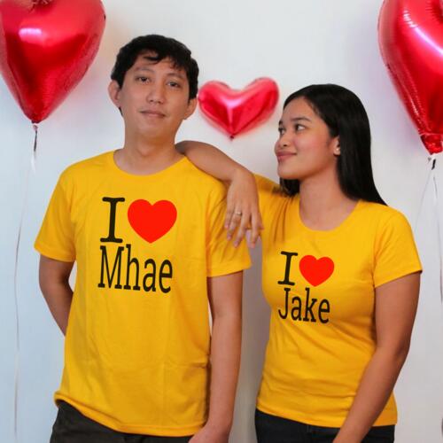 I ♥ with Customizable Name, Valentine Shirt, Perfect Shirt for Couple, Happy Valentines Day!  Thumbnail