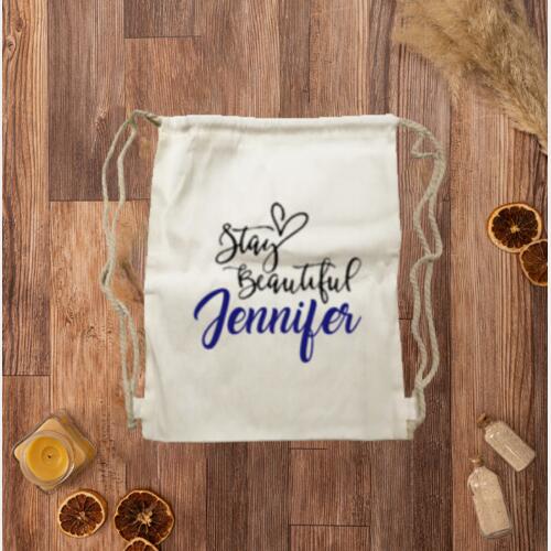 Customizable Drawstring Bag, Changeable Name Thumbnail