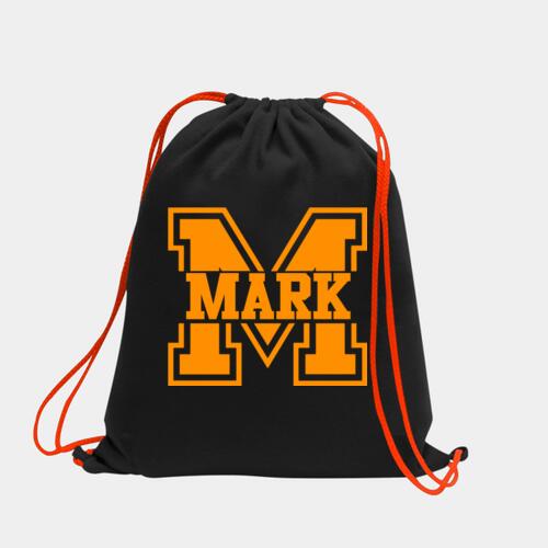 Changeable Name and Initial Neon Drawstring Bag Thumbnail