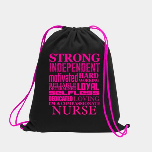 Changeable Profession Neon Drawstring Bag Thumbnail