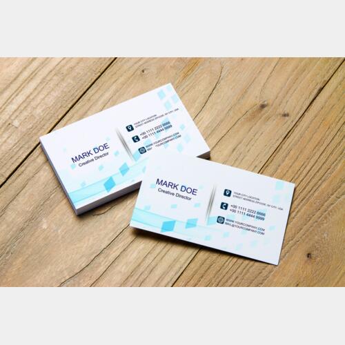 Online Shop Calling Card - Light Blue Thumbnail