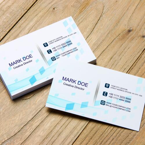 Online Shop Calling Card - Light Blue Thumbnail