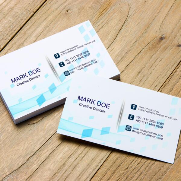 Online Shop Calling Card - Light Blue Thumbnail