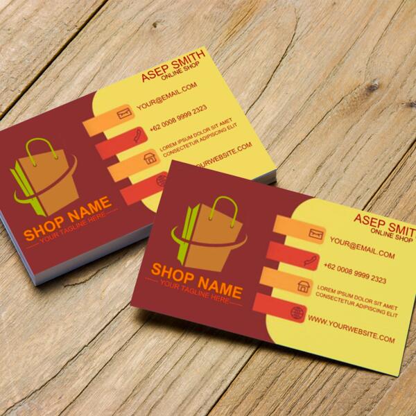 Online Shop Calling Card - Shopping Bag Thumbnail