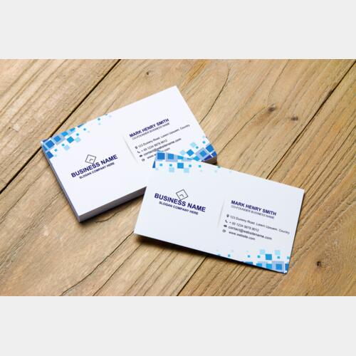 Online Shop Calling Card - Blue Pattern Thumbnail