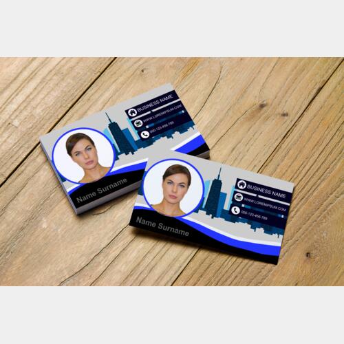 Photo Card - Blue Black Thumbnail