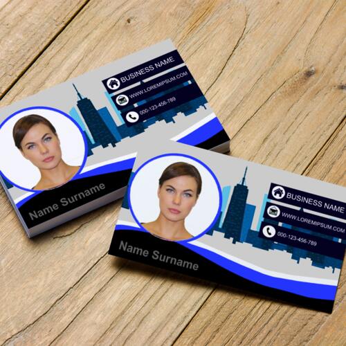 Photo Card - Blue Black Thumbnail