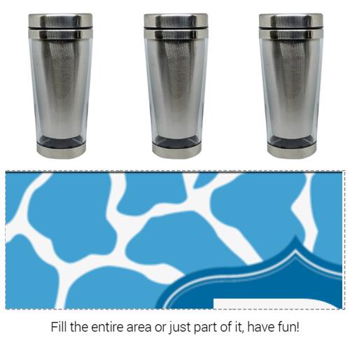Blue Pattern with Name & Initials Thumbnail