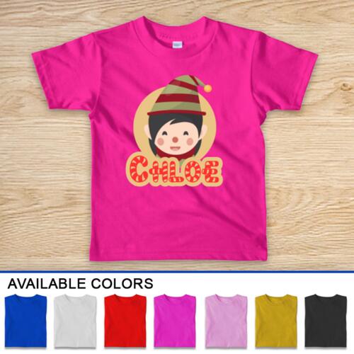 Christmas Elf Clipart Kids Shirt Thumbnail
