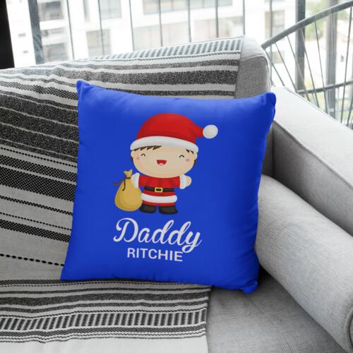 Daddy Santa Square Pillow with Customizable Name - CP2 Thumbnail