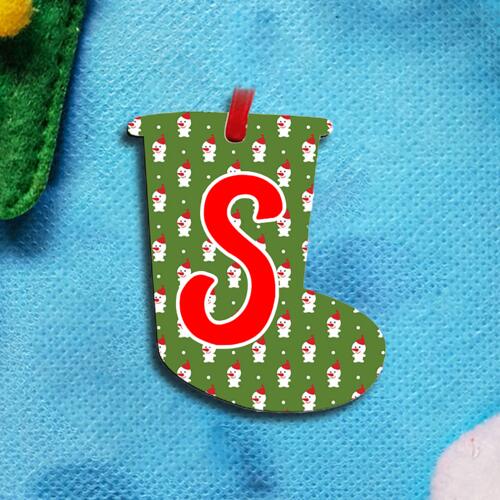 Socks w/ Initials Christmas Tree Decor Thumbnail