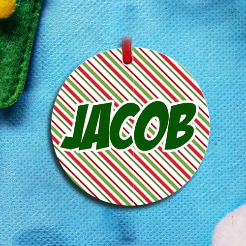 Round w/ Name Christmas Decor Thumbnail