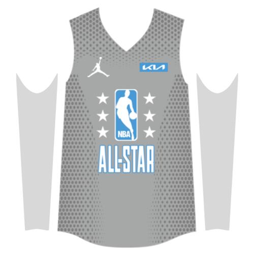 Team ALL-STAR Gray Lines and Pattern Jersey Sando JST-10 Thumbnail
