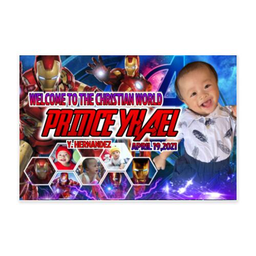 Iron Man Christening Banner with Pictures - TSP 4 Thumbnail