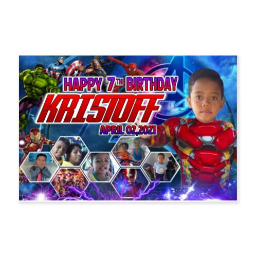 Avengers Birthday Banner with Pictures - TSP 5 Thumbnail