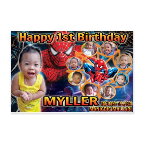 Spiderman Birthday Banner with Pictures - TSP 6 Thumbnail