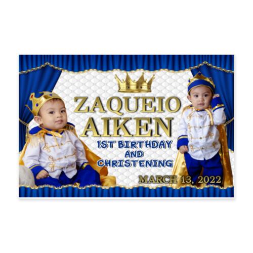 Prince Birthday and Christening Banner with Pictures - TCHR 1 Thumbnail