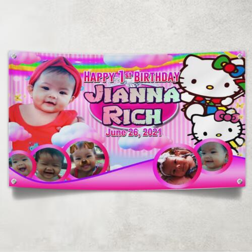 Hello Kitty Birthday Banner with Pictures - TGB 6 Thumbnail