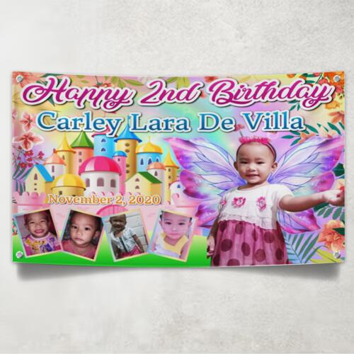 Fairy Birthday Banner with Pictures - TGB 9 Thumbnail