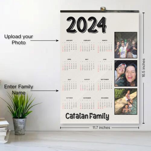 Customizable Family Design - C2S A3 Calendar - PCR-8 Thumbnail