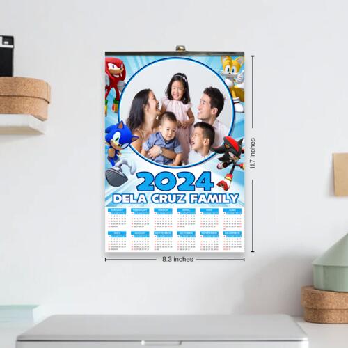 Customizable Sonic the Hedgehog Design - C2S A4 Calendar - PCR-24 Thumbnail
