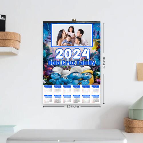 Customizable The Smurfs Design - C2S A4 Calendar - PCR-26 Thumbnail