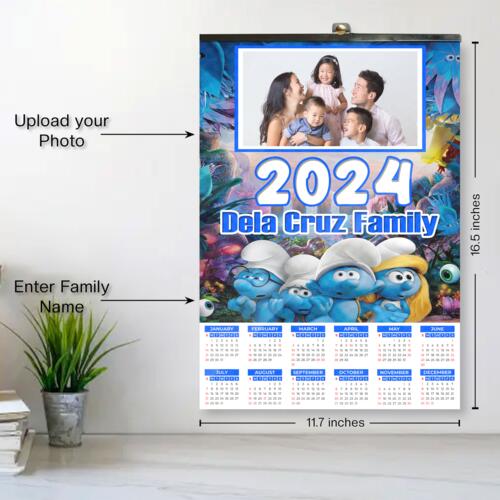 Customizable The Smurfs Design - C2S A3 Calendar - PCR-26 Thumbnail