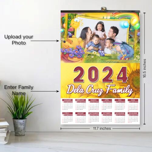 Customizable Winnie-the-Pooh Design - C2S A3 Calendar - PCR-37 Thumbnail