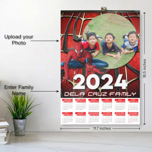 Customizable Spiderman Design - C2S A3 Calendar - PCR-19 Thumbnail
