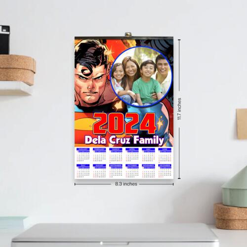 Customizable Superman Design - C2S A4 Calendar - PCR-21 Thumbnail